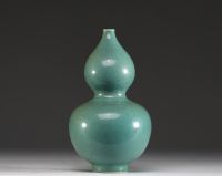 China - Pigeon egg monochrome porcelain double gourd vase, 