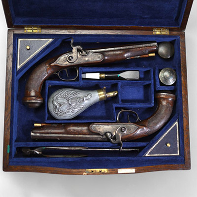 Paire de pistolets d’officier à percussion 