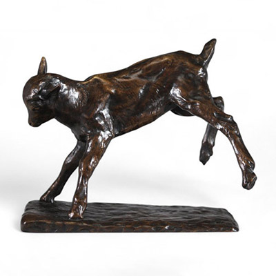 Joseph Franz Pallenberg (1882–1946) Bronze Le chevreau bondissant