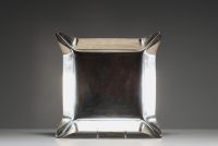 Lino SABATTINI (XX) - Silver-plated metal dish, Italy, circa 1980, signed.