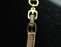 GROSSE Jewellery - Purple stone and baguette-cut rhinestone necklace in gold-plated.