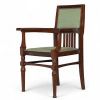 Georges Hobé (1854–1936) Fauteuil en acajou – Vers 1905 Modèle dérivé du prototype présenté à l’Exposition de Turin, 1902  Ce fauteuil en acajou de Georges Hobé, s’inscrit dans la lignée du mobilier présenté à l’Exposition internationale des arts décoratifs de Turin en 1902, événement fondateur pour la reconnaissance de l’Art nouveau belge sur la scène internationale. Il illustre à merveille l’est
