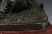 Jacques FROMENT-MEURICE (1864-1948) ‘La vache, le veau et le mouton’ Brown patina bronze sculpture, signed.