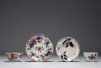 China - Set of 18th century polychrome and blue-white porcelain.
