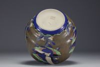 Charles CATTEAU (1880-1966) Grés Keramis à décor d'hirondelles (D.1448)
