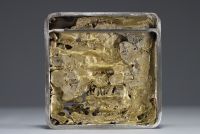 Jean DE PREZ (1939- ) - Brutalist sculpture in steel and bronze, circa 1970, monogrammed.