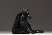 DOLCE & GABBANA - ‘Miss Sicily - Sicilian Raffia’ Handbag and shoulder strap, black crochet edition.