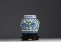 China - Porcelain pot with floral decoration from the 18th century.