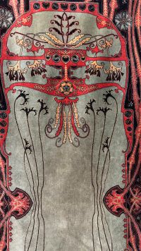 Paul Follot (1877-1941) att.— Tapis en laine, Art Nouveau français, modèle à décor organique.