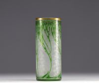 Baccara - Multi-layered glass and gilded roller vase.