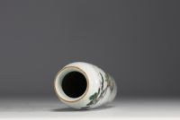 China - Green family porcelain vase decorated with figures