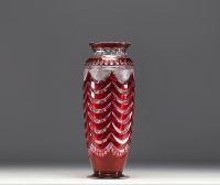 Val Saint Lambert - Joseph SIMON (1869-1960) Vase modèle 