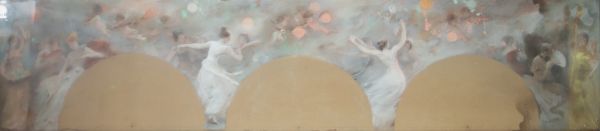 Lionel Royer (1852–1926) Pastel sur papier marouflé sur toile, signé au crayon .