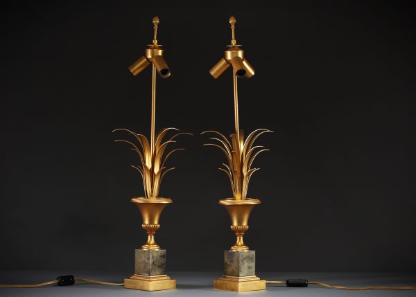 Maison Charles, attr. à - Paire de lampes de table 