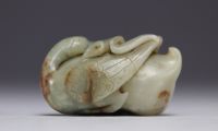Chine - Canard en Jade sculpté, XVIIIe siècle.