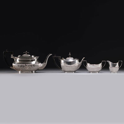 Silver coffee service, English hallmarks.