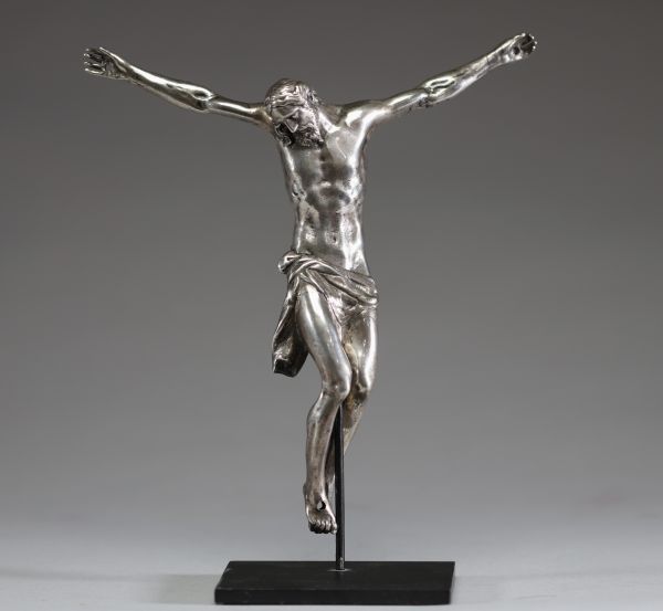 Corps du Christ, Corpus Christi en argent massif, poinçon au dos des mains, début XVIIIème.