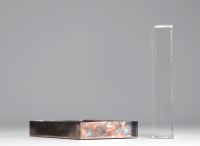 Lino SABATTINI (1925-2016) for Christofle - Jewellery box in silver-plated metal and Plexiglas.