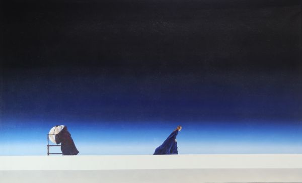 Pascal LECOCQ (1958- ) ‘Départ’ Large oil on canvas.