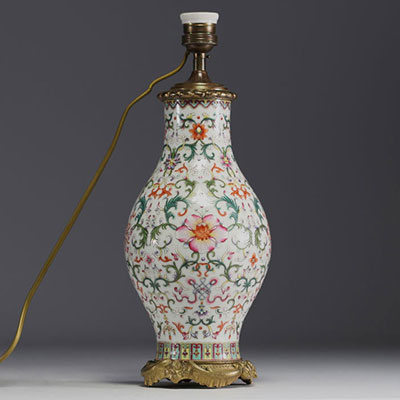 China - Famille rose porcelain vase, Republic period.