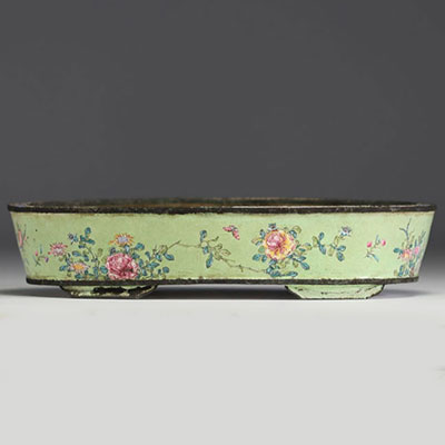China - Canton enamel planter, 18th century.