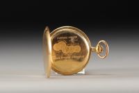 Pocket watch in 18K yellow gold 750°/°°, gross weight 59.2 gr