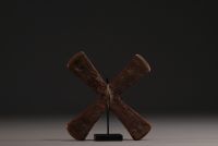 Set of three Katanga cross coins, early 20th century.