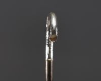 Cane with Art Deco motif in sterling silver, hallmark 800, Switzerland.