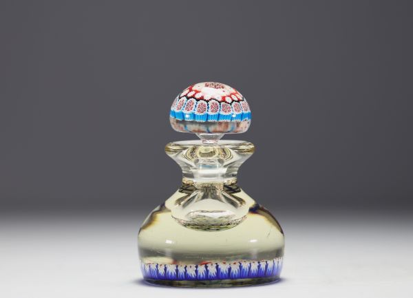 Verrerie de Clichy - Crystal inkwell with millefiori lining, 1863.