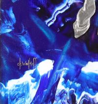 Chantal WOLKOFF (1949- ) Fixed under glass and bas relief in pewter with rock crystal and stone inclusions, signed.