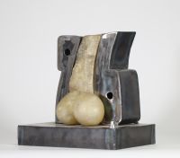 DANY TULKENS (né en 1951) Sans titre (sculpture lumineuse) Métal, résine, composant électrique Vers 1990-2010.