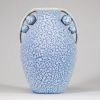 Vase dans le goût de Jean Besnard (1889-1958), céramique à décor craquelé bleu