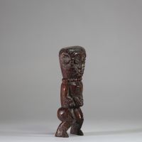 : Statue anthropomorphe Lega / Wabembe, RD Congo, os. Collecté sur site par A.S., St Idesbald, début des années 1950. H : 23 cm