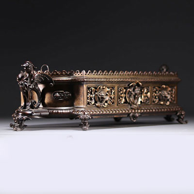 Napoleon III period bronze table planter, 19th century.