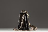 Christian DIOR - ‘Diorama Gold bag’ Gold leather shoulder bag and coin purse.