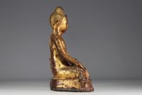 Asia - Gilded bronze Buddha in the position of taking the earth as witness, 19th century.