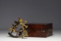 Royal Geographical Society, Cary, London - Sextant, navigation instrument, mahogany case, 19th century.