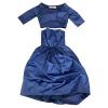 Christian Dior – Robe et gilet en soie bleue Haute couture,1950.