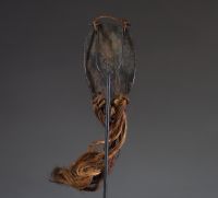 Afrique RDC - Masque Lega « Lukwakongo » en bois sculpté et raphia, Congo RDC.