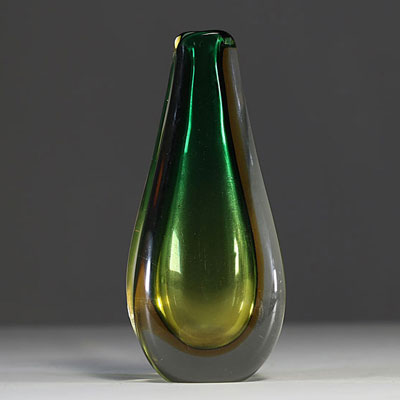 Flavio POLI (1900-1984) Soliflore Sommerso en verre multicouche, Murano, vers 1960-70