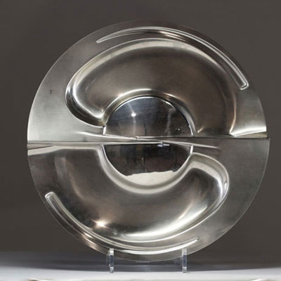 Alessi after Carmelo CAPPELLO (1912-1996) Silver-plated metal tray, circa 1980.