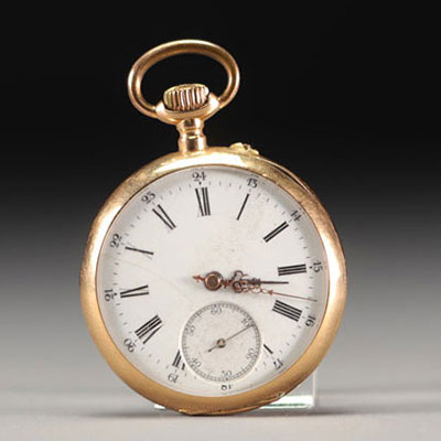 Montre de gousset en or jaune 18K 750°/°°, poids brut 70.5 gr