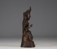 China - Polychrome bronze Buddha, Ming period.