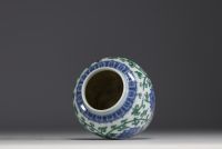 China - Porcelain pot with floral decoration from the 18th century.