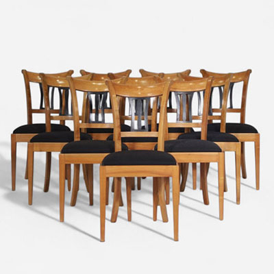 10 Chaises en cerisier