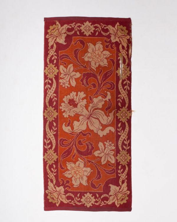 Art Nouveau wool rug, Belgian work circa 1900, reminiscent of the work of Georges Lemmen.