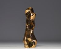 Michel JAUBERT (XX) - Vase sculpture en bronze, signé, vers 1970.
