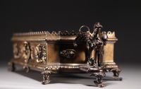 Jardinière de table en bronze d'époque Napoléon III,  XIXe siècle.