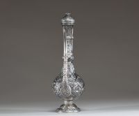 Verseuse ottomane en argent repoussé à décor floral, poinçon au crabe, Maitre orfèvre Ernest Bousset 1913, France.