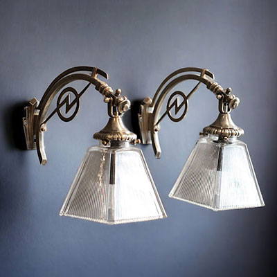 Pair of Art Deco sconces, probably German made.